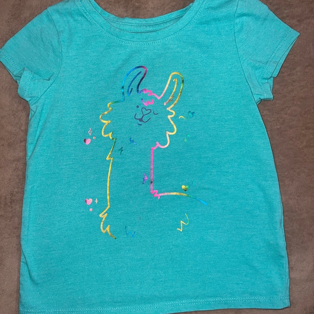 Cat & Jack Aqua Llama Graphic Tee